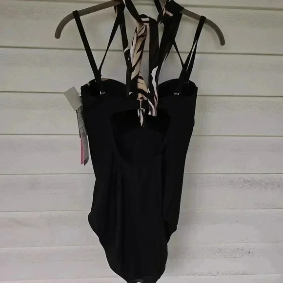 Christina Women's 5 Way Trickster Waist Minimizer Swimsuit Black Tiger Sz 12 NWT - Picture 11 of 11